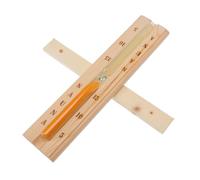 DINHEAROM Sablier de Sauna en Verre et Bois 15, Minuterie pour Salle de Vapeur Sèche à Domicile, Accessoire Décoratif Compact pour Sauna et Spa