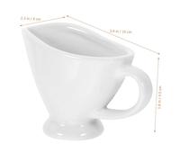 DINHEAROM Saucière Céramique avec Bec Verseur Créatif Pichet à Sauce et Crème pour Service Résistant et Décoratif pour Maison et Restaurant