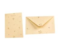 DINHEAROM Set Papier à Lettre et Enveloppes Vintage en Papier Robuste, 20 Pièces, pour Invitations de Mariage et Cartes de Remerciement