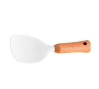 DINHEAROM Spatule à Riz Compacte en Silicone Résistant la Chaleur, Pelle à Riz Facile à Nettoyer Antiadhésive Blanche Cuisine Domestique
