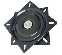 DINHEAROM Tabouret de Bar Pivotant avec Mécanisme 360° en Acier Noir, Plaque Stable et Silencieuse, Idéal pour Canapés et Bars
