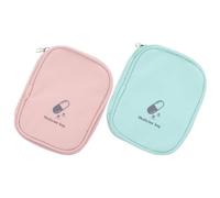 DINHEAROM Trousse de Secours Portable Lavable Rangement Pratique 2pcs en Tissu Oxford et Fibre Polyester pour Bureau ou Paquet à Main
