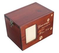 DINHEAROM Urne Funéraire pour Animaux Urne De Crémation pour Chien Ou Chat Boîte à Cendres avec Cadre Photo Souvenirs pour Compagnons
