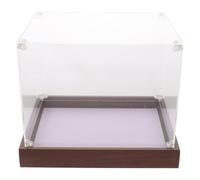DINHEAROM Vitrine en Acrylique Transparente pour Casque de Baseball Miniature 1/2 Taille 15x20x15 Cm, Boîte à Souvenirs Compacte Anti-poussière pour Objets de Collection Sportifs