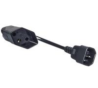 DINIC Câble d'alimentation suisse type J vers C14, 0,75 mm², 0,3 m