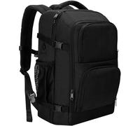 Dinictis Sac à dos de voyage 40 l approuvé par les vols Sac à dos étanche pour ordinateur portable de 15,6 pouces Sac de weekend durable pour hommes et femmes, BLCAK, taille unique