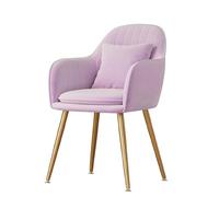Dining Chair, Fabric Upholstered Dining Room Chairs with Curved Back and Metal Legs, Dinner Chair Kitchen Armchair for Living Room Bedroom Vanity