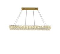 Dining Room Decoration Long Rectangle Pendant Light K9 Crystal Lamp Over Table Nordic Designer Light Fixture