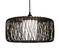 Dining Room Rattan Light Retro Rustic Lighting Bamboo Basket Fixtures For Teahouse Bar Wicker Chandeliers Hand Woven Dining Living Bedroom Kitchen Farmhouse Style - 1-Light/40Cm