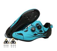 Dinint Chaussures de Cyclisme Homme Femmes, Chaussure Velo Route Homme, Chaussures de Vélo VTT, Compatibles Look SPD SPD-SL Delta avec Crampons Antidérapants 41