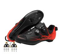 Dinint Chaussures de Cyclisme Homme Femmes, Chaussure Velo Route Homme, Chaussures de Vélo VTT, Compatibles Look SPD SPD-SL Delta avec Crampons Antidérapants 43