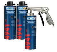 Dinitrol 4941 Dessous Wax (Noir) 3 x 1 litre canettes (avec bouchon à vis de style Schutz) et 1 x Schutz Style Pistolet à