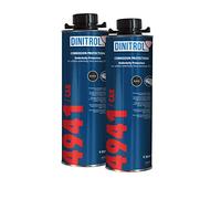 DINITROL® 4941 Revêtement protecteur en cire auto-cicatrisante noire pour châssis de soubassement - 2 x 1 litre bidons (bouchon à vis style Schutz)