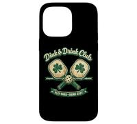 Dink and Drink Club Shamrock St Patrick Day Pickleball Coque pour iPhone 14 Pro Max