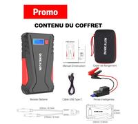 DINKALEN Buture-Booster de batterie-Compresseur d'air -1500A-12800mAh-Chargeur de batterie de Voiture-Démarreur BOOSTER DE BATTERIE