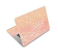 DINKY Autocollant universel réutilisable en vinyle pour ordinateur portable de 16", 16", 17", 17,3" (orange clair)