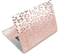 DINKY Autocollant universel réutilisable en vinyle pour ordinateur portable de 16", 16", 17", 17,3" (rose clair)