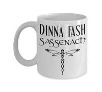 Dinna Fash Sassenach Mug inspiré par Outlander Fans Coffee Comment Tasse à thé Cadeau pour femme 11oz blanc
