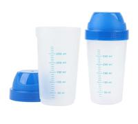Dinntty 2pc 300ml Shaker Bouteille Transparente Boisson Shaker Milkshake Protéine Poudre Mélange Shake Tasse Pratique Bouteille D' pour Maison Bar Fête