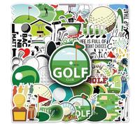 Dinntty 50pcs Dessin Animé Autocollants De Golf Autocollants De Graffiti De Golf Enfants Jouet Graffiti Autocollants Sport Autocollant pour Ordinateur Portable Valise Voiture Téléphone