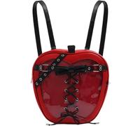 Dinntty À Dos en Forme De Cœur pour Filles, À Épingles Esthétique, À Bandoulière Gothique Jk, À Dos Punk Rouge pour Femme, pour Lolita Cosplay