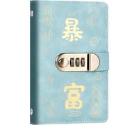 Dinntty A6 Défis D'économie d'argent 50 Classeur De Défi D'enveloppe De Livre avec Serrure Enveloppes D'économie d'argent De Grande Capacité