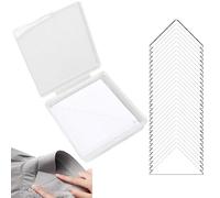 Dinntty Autocollants de séjour de col 30 pièces raidisseurs de col de chemise en plastique Patch de mise en forme de col pour hommes bord Anti-déformation séjour de chemise, Taille unique, blanc