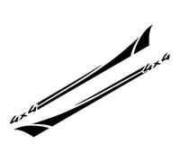 Dinntty Autocollants pour Voiture, Autocollant Latéral De Portière, Autocollant Décoratif Imperméable pour Voiture, Accessoires pour Pick-up, Camions De Sport De Course