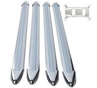 Dinntty Bande de Protection de Pare-Chocs Avant arrière de Voiture 4 pièces/Ensemble Protecteur Anti-Rayures de Coin de Voiture Barre de Garniture de Protection Anti-Collision pour Auto