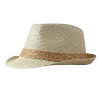 Dinntty Chapeau Panama en Paille avec Protection, Style Jazz, pour Femme, Idéal pour Plage, Les Voyages Piscine.