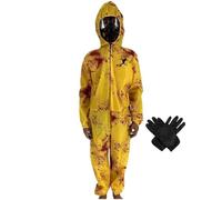 Dinntty Costume De Zombie Hazmat pour Enfants, Combinaison avec Masque pour Halloween Cosplay