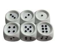 Dinntty Dés Tactiles pour Aveugles, Lot De 6 Dés À Points en Relief Sensibles Au Toucher, Accessoire De Jeu De Société Accessible Aux Personnes Malvoyantes