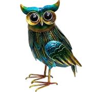 Dinntty Figurine d'animal Hibou, Statuette Décorative, Sculpture Ornementale pour Bureau, Balcon, Pelouse Ou Terrasse Extérieure