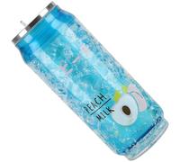 Dinntty Gobelet en Plastique avec Couvercle, Tasse De Boissons Froides À Double Paroi, Tasse D' en Forme De Canette, Pots De Bouteille D' Réutilisables pour Boissons Au Lait, Bière, Café, Thé