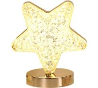 Dinntty Lampe De Table en Forme D'étoile De Lune, Lumière D'ambiance Décorative, Contrôle Tactile, Veilleuse À Intensité Variable, Accessoire De Fête, pour Fête, Anniversaire, Mariage, Festival