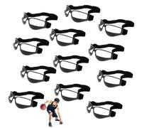 Dinntty Lunettes de Dribble de Basket-Ball 12 pièces Lunettes de Sport Sangle élastique réglable Lunettes de sécurité Fournitures d'entraînement