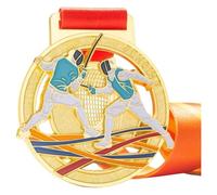 Dinntty Médailles D'escrime en Métal, Médailles De Récompense D'escrime, Cadeaux De Fête, Médailles De Fête pour Enfants, Médailles pour Compétitions pour Enfants, Prix Sportifs