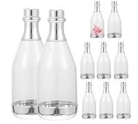 Dinntty Mini Bouteille de Champagne conteneur de Bonbons 10 pièces en Plastique Transparent boîte à Bonbons boîte-Cadeau pour bébé Douche faveurs de fête de Mariage