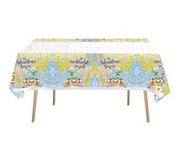 Dinntty Nappe de fête à thème de Voyage aventurier Nappe rectangulaire de Carte du Monde Couverture de Table en Plastique Fournitures de fête à thème de Voyage