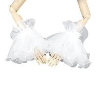 Dinntty Poignets en Dentelle pour Femmes, Fausses Manches détachables, Volants décoratifs, Fausses Manches, Gants de Poignet Lolita