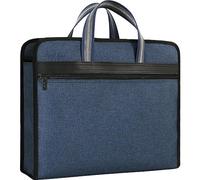 Dinntty Sac à documents A4 mallette d'affaires Portable sacoche de grande capacité sac à fermeture éclair dossier multicouche