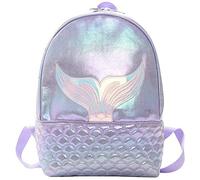 Dinntty Sac à Dos Paillettes Sirène - École, Livre, Bandoulière, Décontracté, Voyage, Cartable