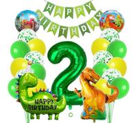 Dino Anniversaire Déco 2 Ans Anniversaire Enfant Décoration Dino 2 Anniversaire Garçon Fille Anniversaire Dino Anniversaire Décoration Anniversaire Dinosaure Décoration d'anniversaire Garçon 2 Ans