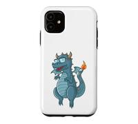 Dino as Nerd avec Lunettes et Ailes Coque pour iPhone 11