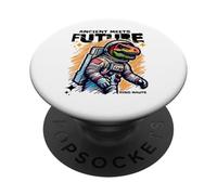 Dino Astronaut Ancient Rex Future Fusion Art Space Explorer PopSockets PopGrip Adhésif