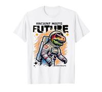 Dino Astronaut Ancient Rex Future Fusion Art Space Explorer T-Shirt