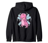 Dino avec Plumes de Papillon Sweat à Capuche