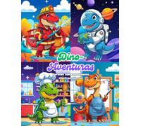 Dino-Aventuras: Colorea y Descubre Profesiones: Libro para Colorear Infantil