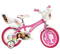 Dino Bikes Vélo Fille sous Licence Barbie 16 Pouces-5 à 8 Ans, 166 R-BAB