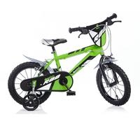 VÉLO 14 VTT GARÇON VERT R88 POUR ENFANT 3/4 ANS HAUTEUR À PARTIR DE 100 CM DINO